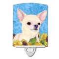 Carolines Treasures Carolines Treasures SS4241CNL Chihuahua in Summer Flowers Ceramic Night Light SS4241CNL